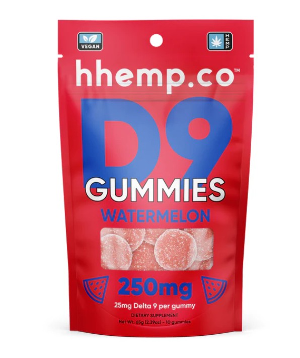 HHemp.co Delta 9 Gummies – 250mg (2:1 CBD to THC) – Blue Raspberry