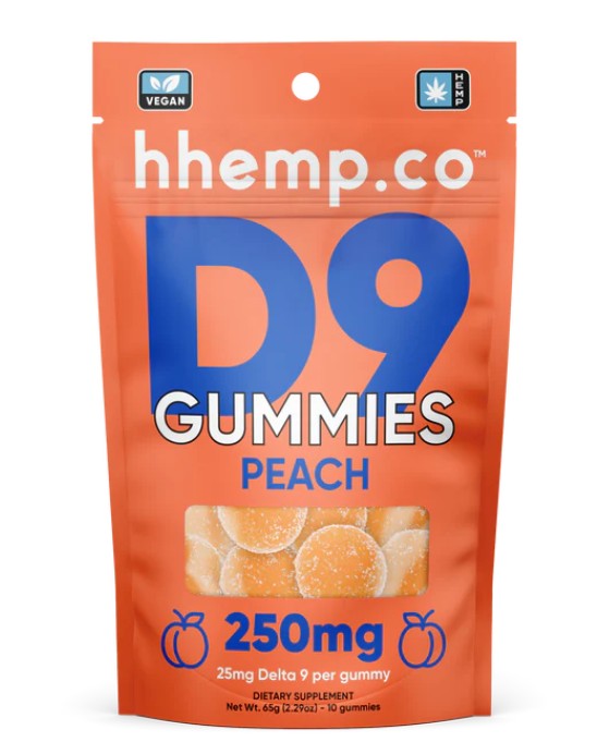 HHemp.co Delta 9 Gummies – 250mg (2:1 CBD to THC) – Blue Raspberry