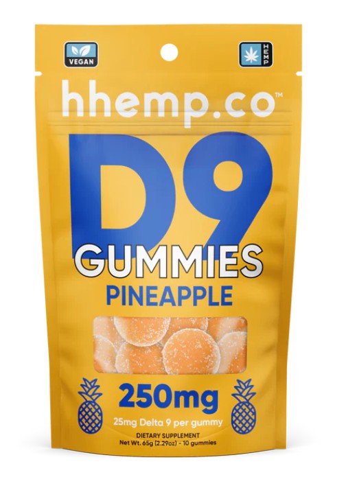 HHemp.co Delta 9 Gummies – 250mg (2:1 CBD to THC) – Blue Raspberry
