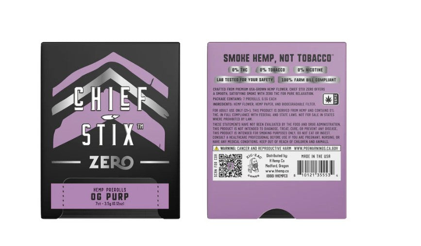 Chief Stix Zero – 7ct 0.5g Prerolls