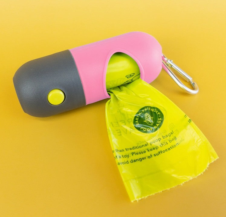 Poop Bag Dispenser with Led Flashlight